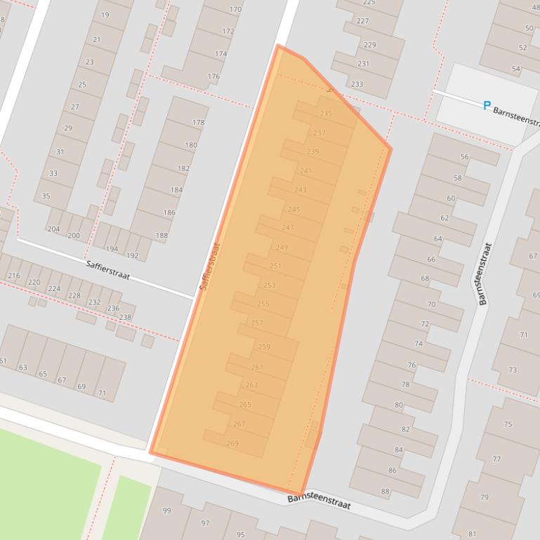 Kaart van postcodegebied 2403XT.