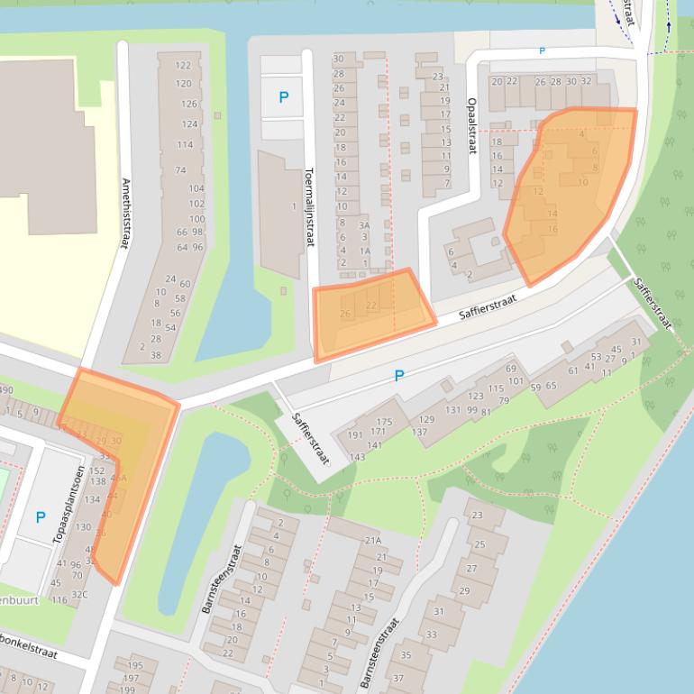 Kaart van postcodegebied 2403XV.