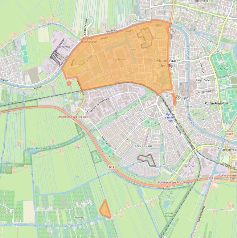 Kaart van postcodegebied 2404.