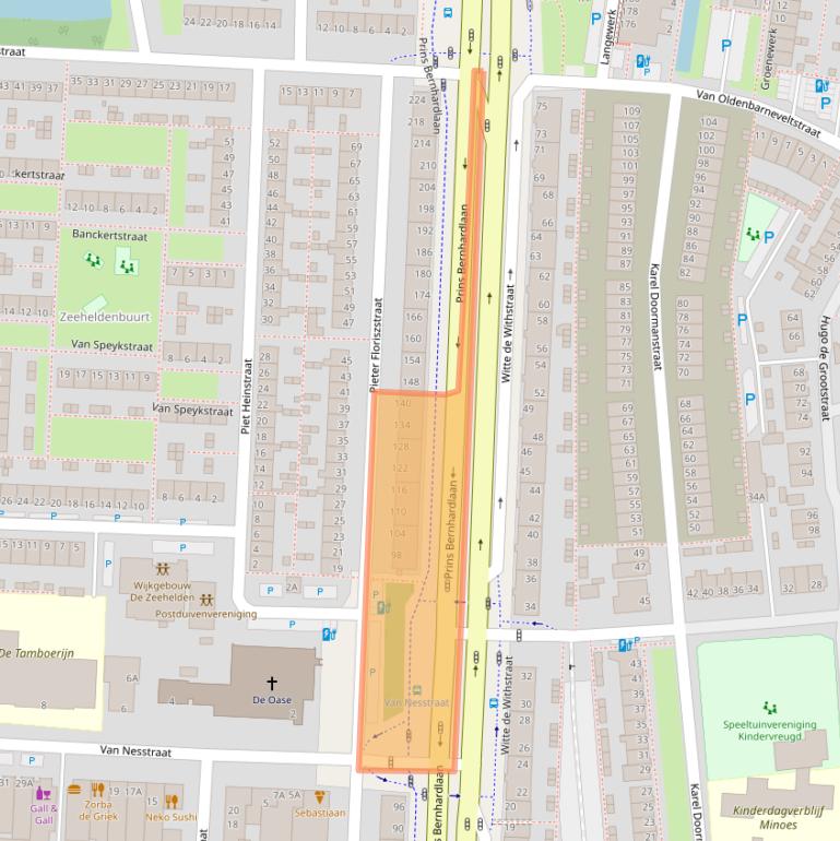 Kaart van postcodegebied 2404AE.