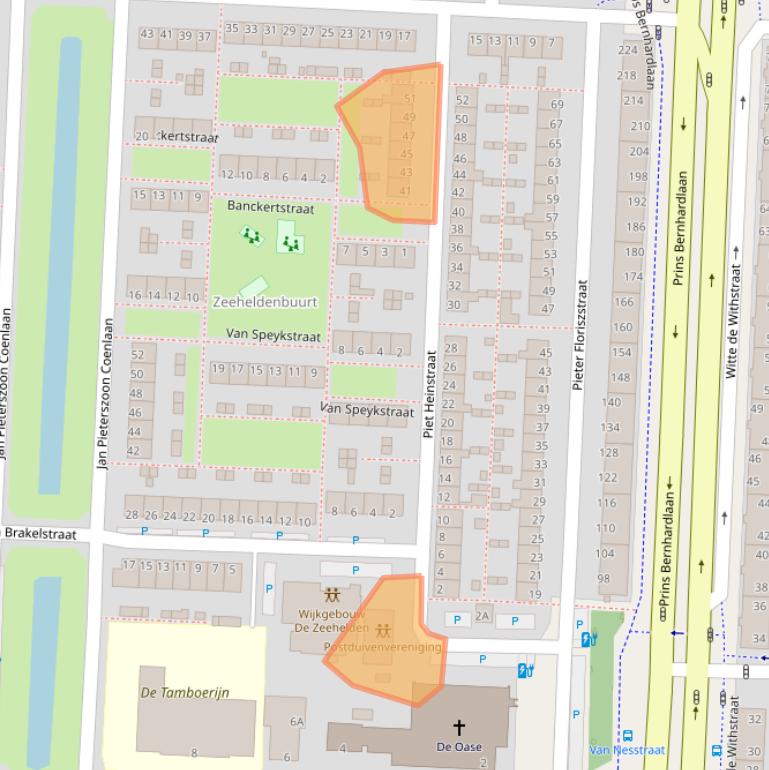 Kaart van postcodegebied 2404AJ.
