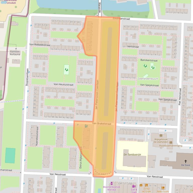 Kaart van postcodegebied 2404AM.