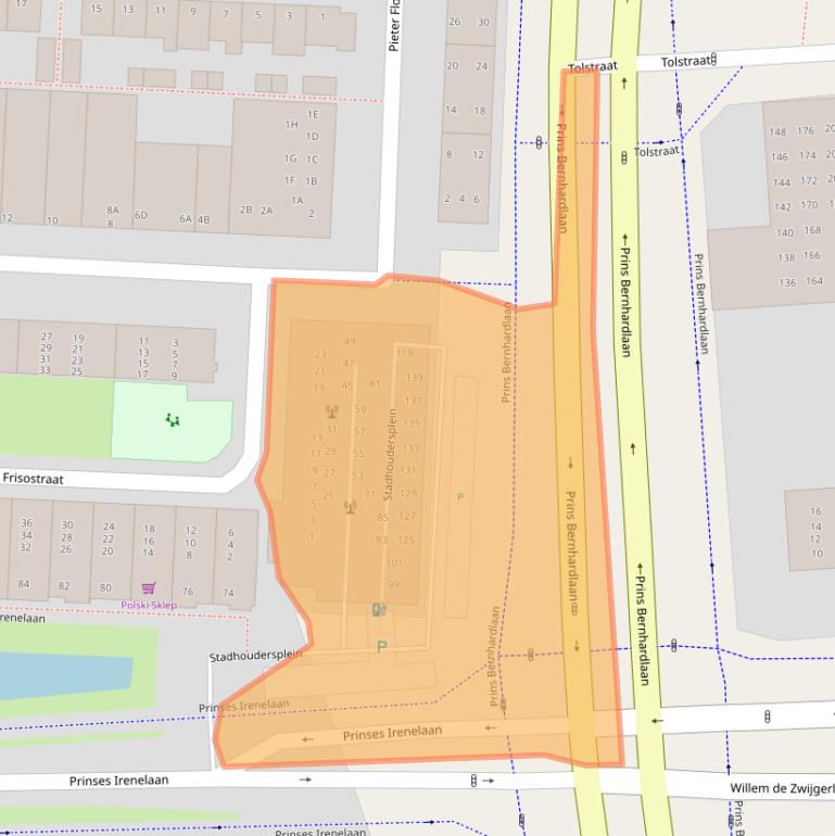 Kaart van postcodegebied 2404BE.