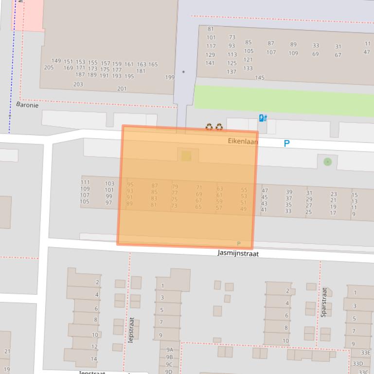 Kaart van postcodegebied 2404BL.