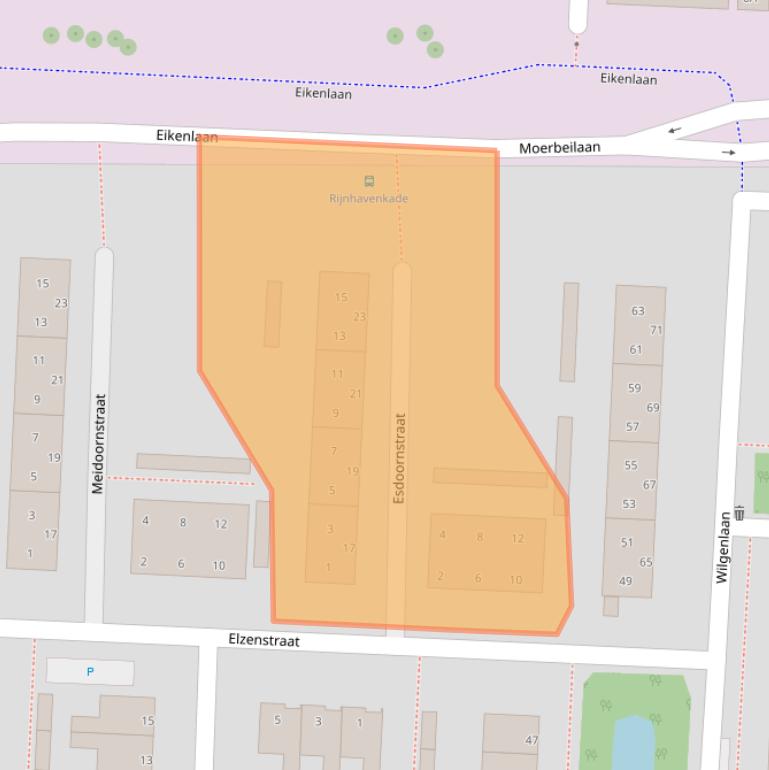 Kaart van postcodegebied 2404BT.