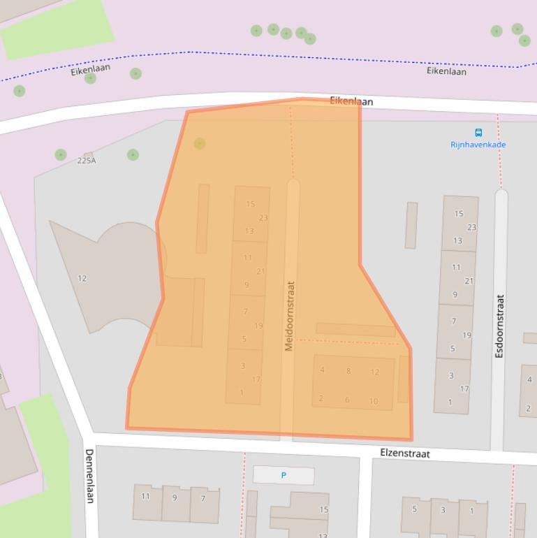 Kaart van postcodegebied 2404BV.