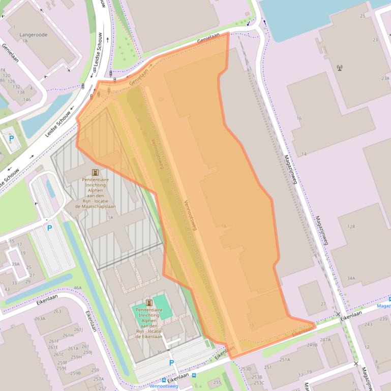 Kaart van postcodegebied 2404CG.