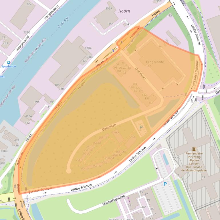 Kaart van postcodegebied 2404CH.