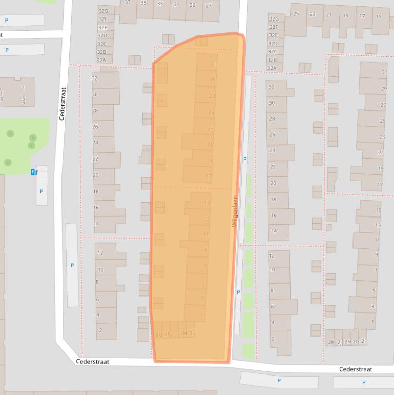 Kaart van postcodegebied 2404EA.