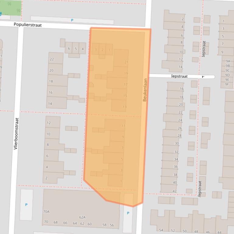 Kaart van postcodegebied 2404EG.