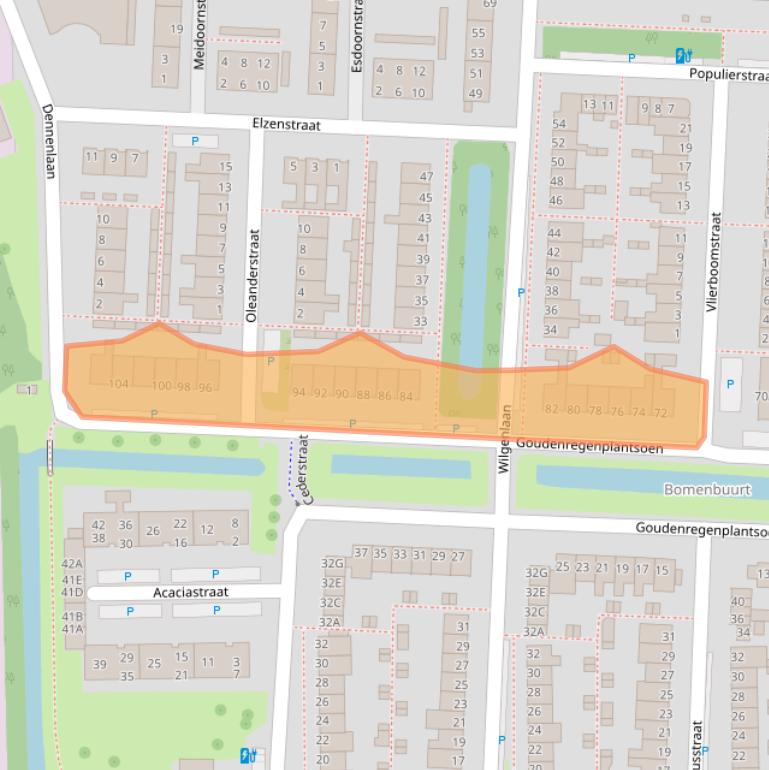Kaart van postcodegebied 2404EL.