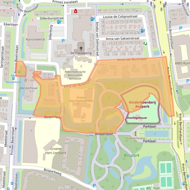 Kaart van postcodegebied 2404GA.