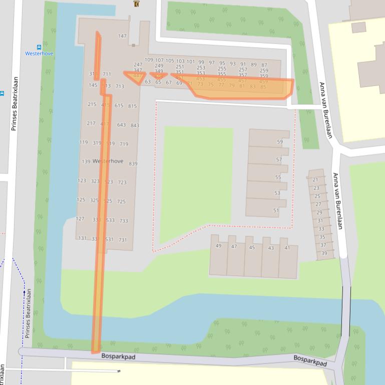 Kaart van postcodegebied 2404GE.