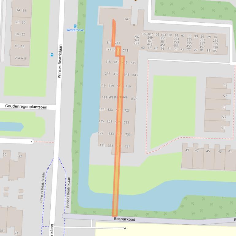 Kaart van postcodegebied 2404GG.