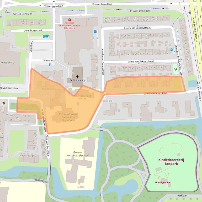 Kaart van postcodegebied 2404GM.