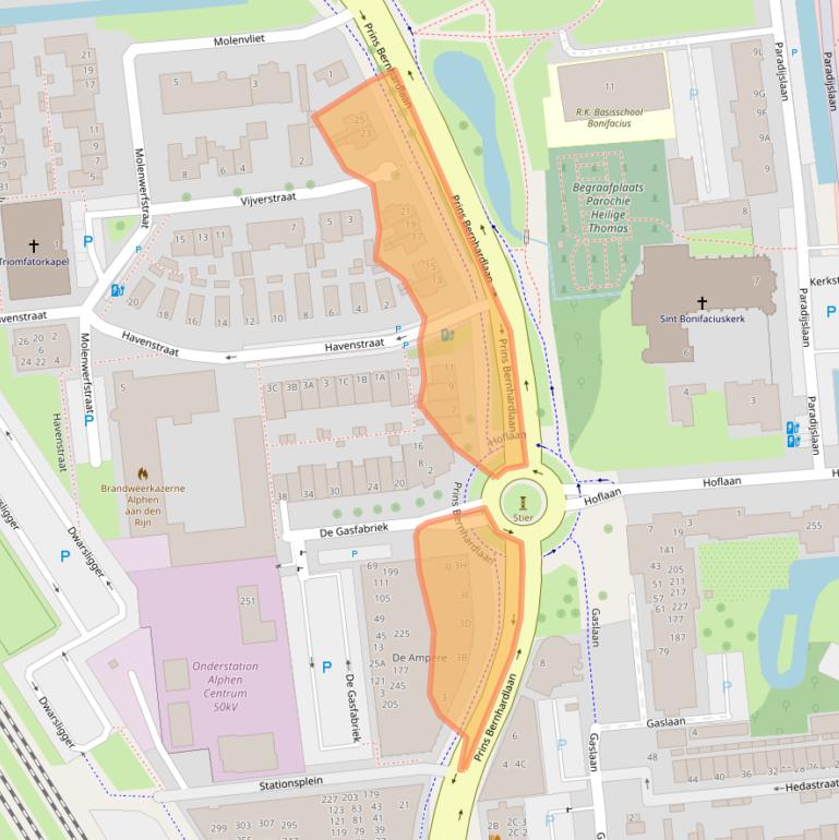 Kaart van postcodegebied 2404NB.