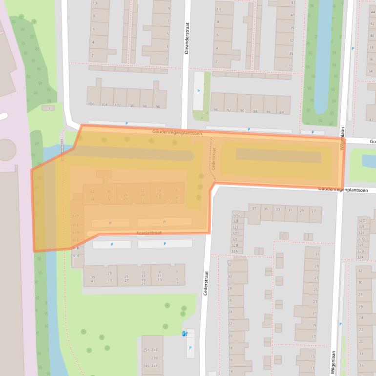Kaart van postcodegebied 2404VB.