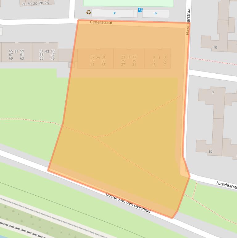 Kaart van postcodegebied 2404VC.