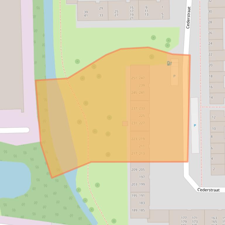Kaart van postcodegebied 2404VJ.