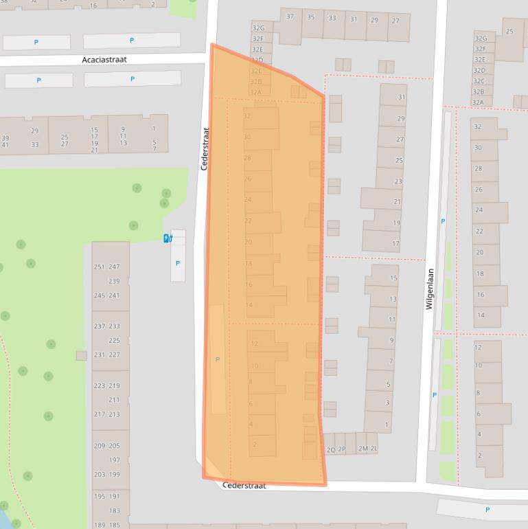 Kaart van postcodegebied 2404VK.