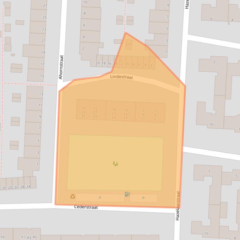 Kaart van postcodegebied 2404VL.