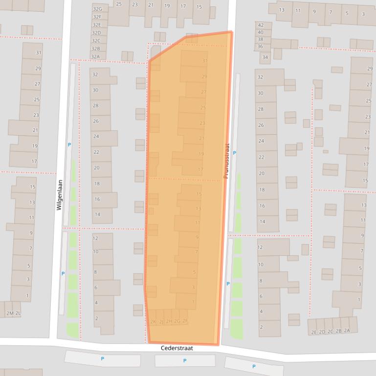 Kaart van postcodegebied 2404VM.
