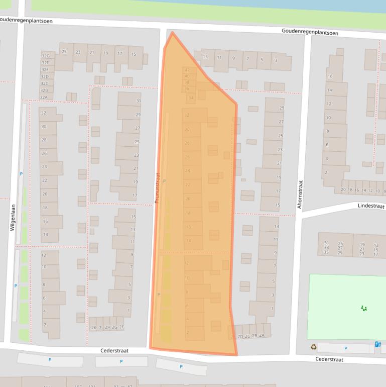 Kaart van postcodegebied 2404VN.