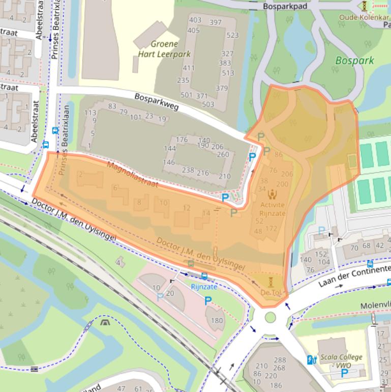 Kaart van postcodegebied 2404VT.