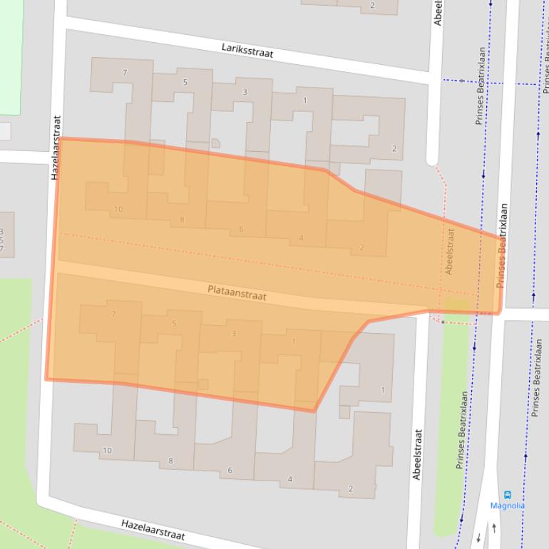 Kaart van postcodegebied 2404VV.