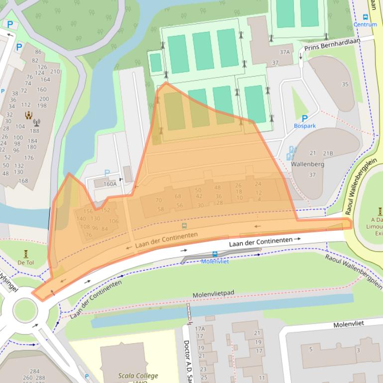 Kaart van postcodegebied 2404WC.