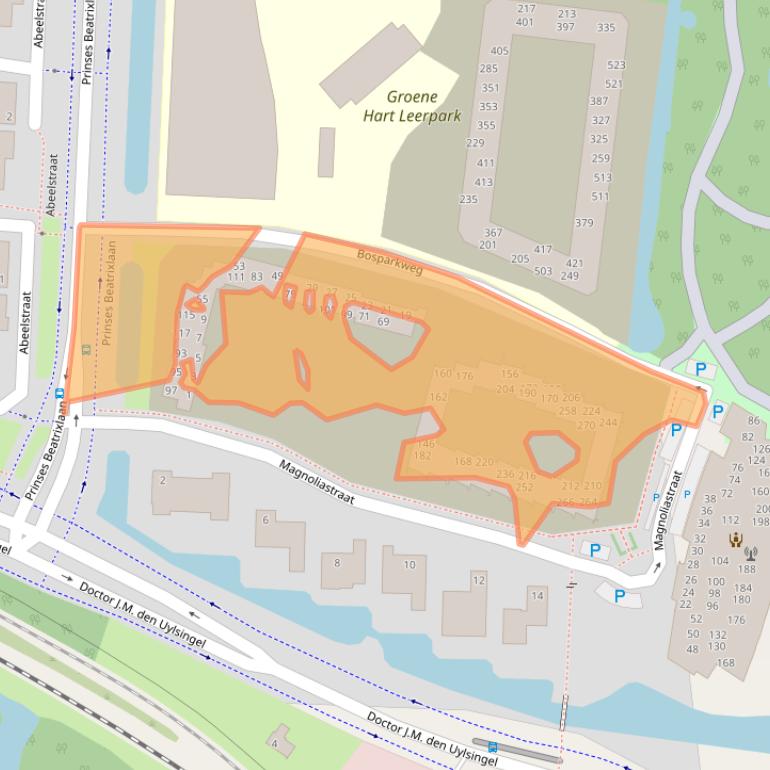 Kaart van postcodegebied 2404XA.