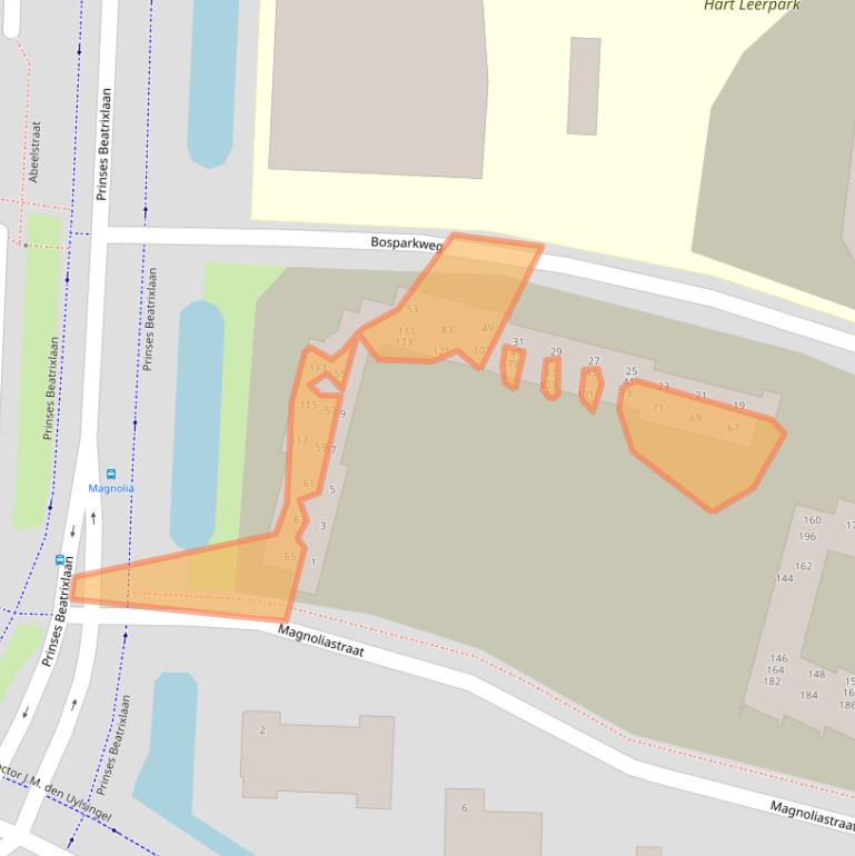 Kaart van postcodegebied 2404XB.