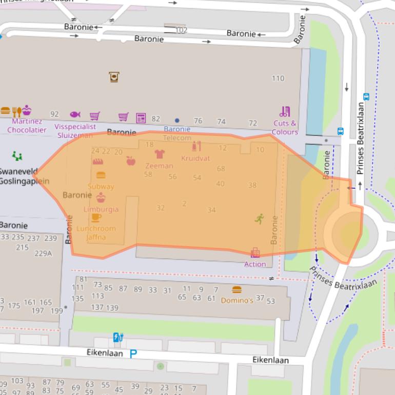 Kaart van postcodegebied 2404XG.