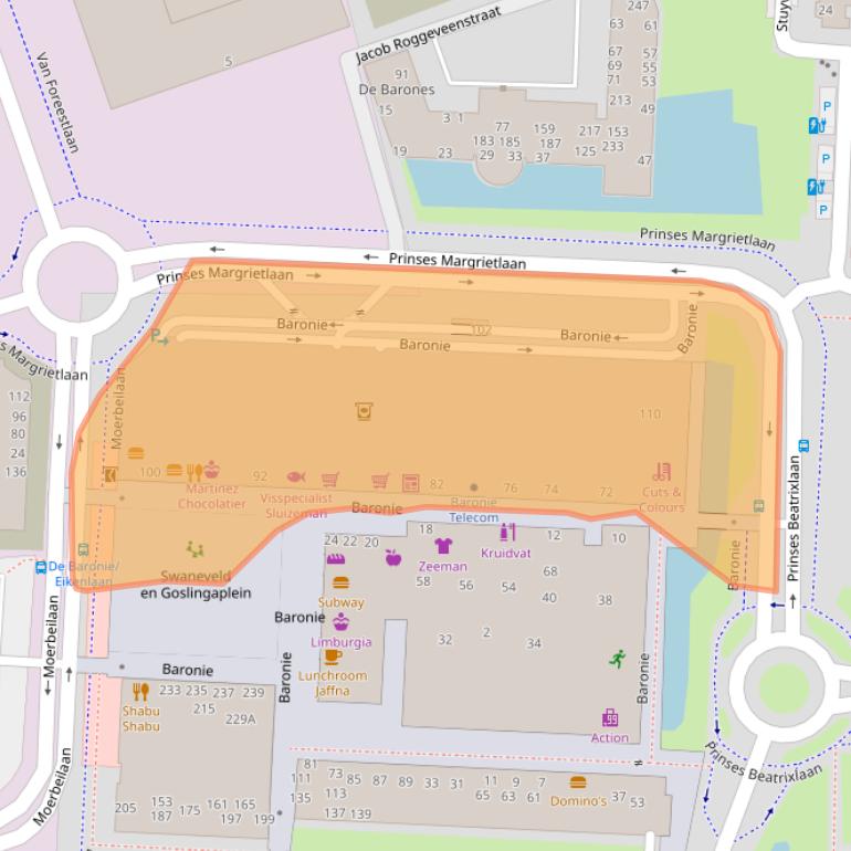 Kaart van postcodegebied 2404XH.