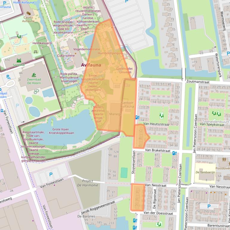 Kaart van postcodegebied 2404XN.