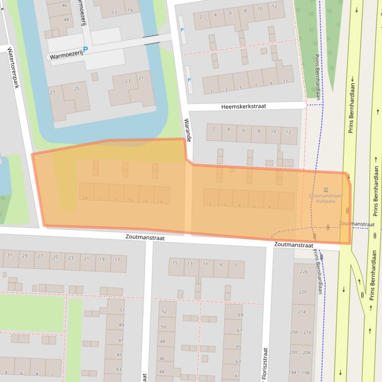Kaart van postcodegebied 2404XV.