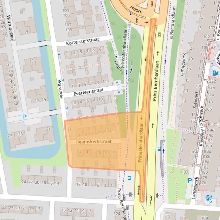 Kaart van postcodegebied 2404XW.