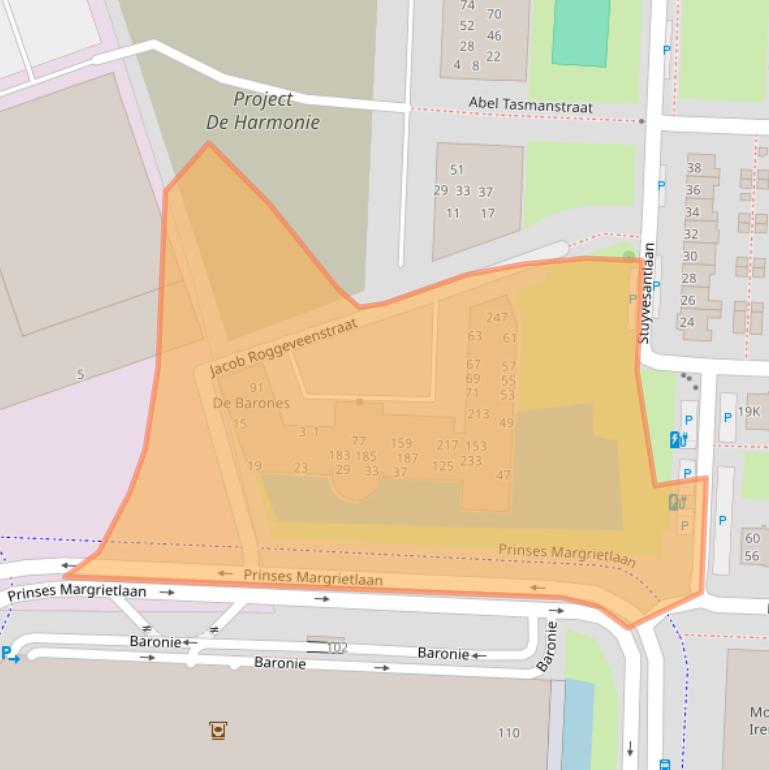 Kaart van postcodegebied 2404ZA.