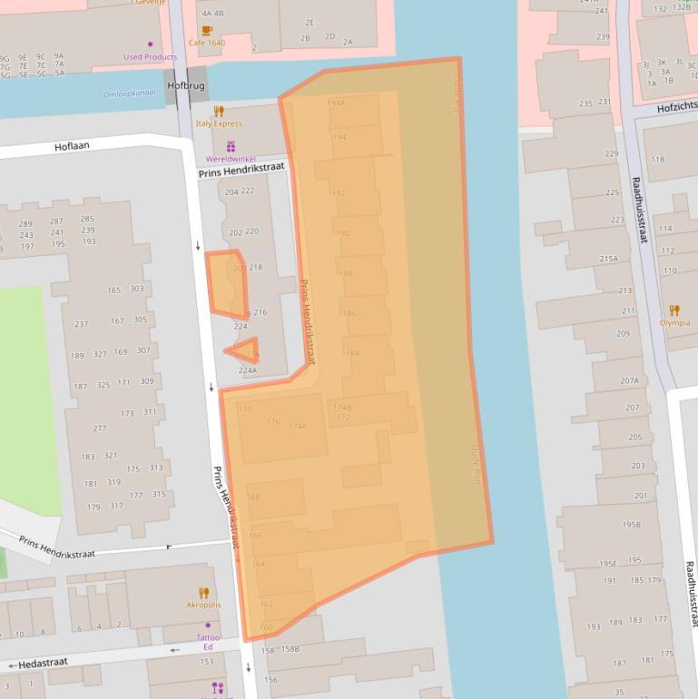 Kaart van postcodegebied 2405AN.