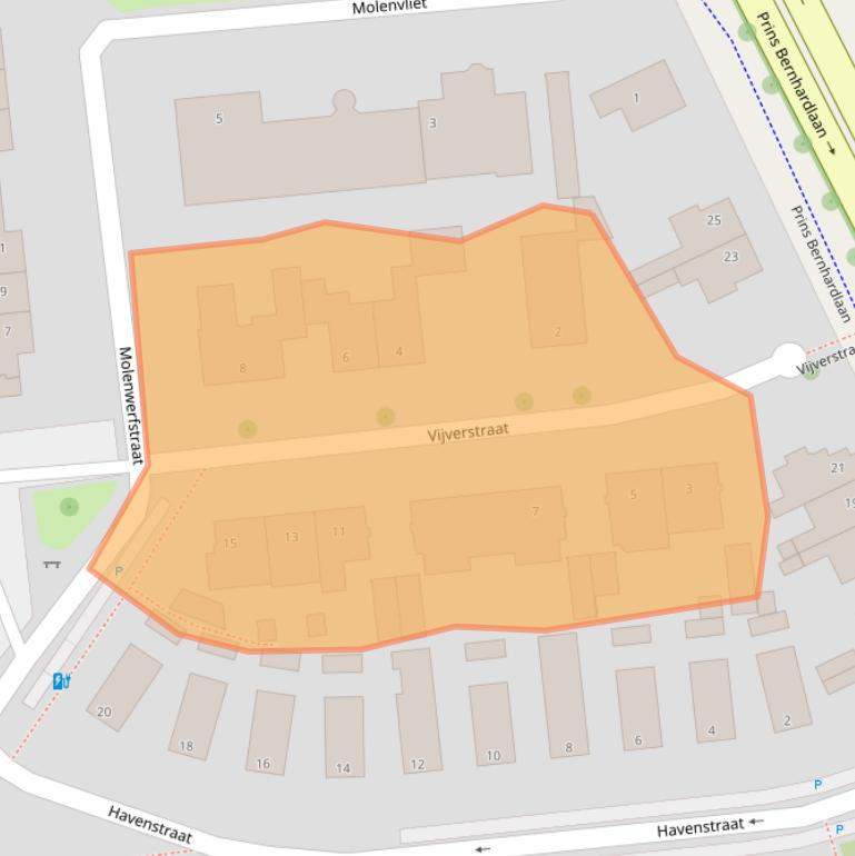 Kaart van postcodegebied 2405BW.