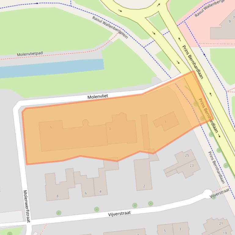Kaart van postcodegebied 2405BZ.