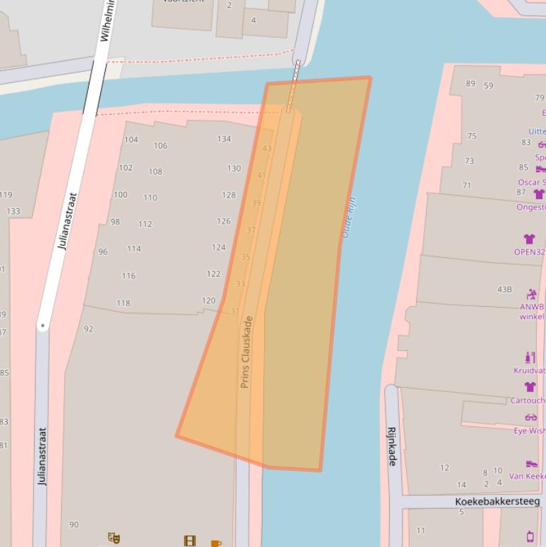 Kaart van postcodegebied 2405CA.