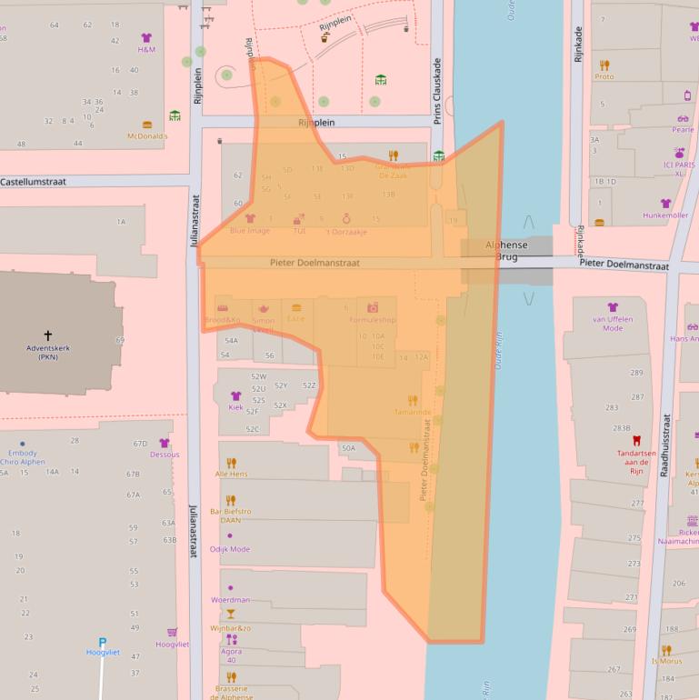 Kaart van postcodegebied 2405CE.