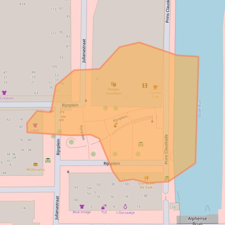 Kaart van postcodegebied 2405DB.