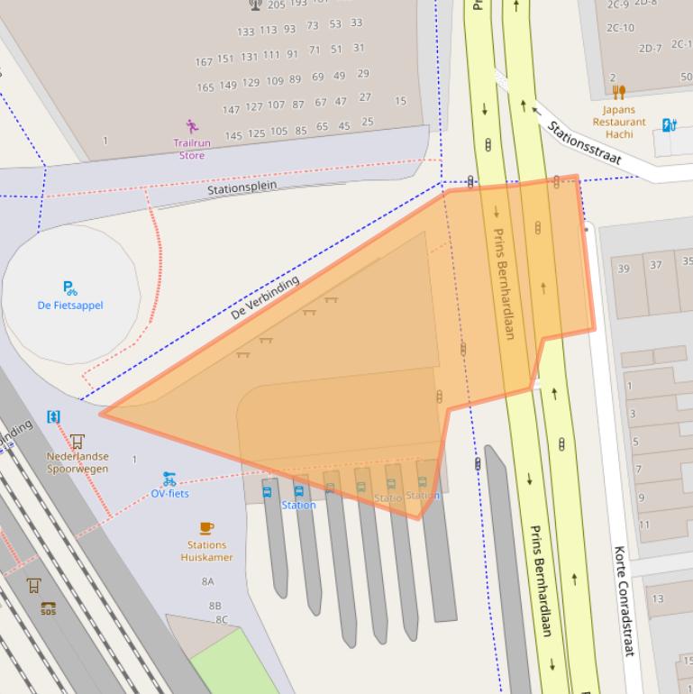 Kaart van postcodegebied 2405DG.