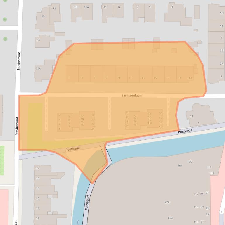 Kaart van postcodegebied 2405DV.