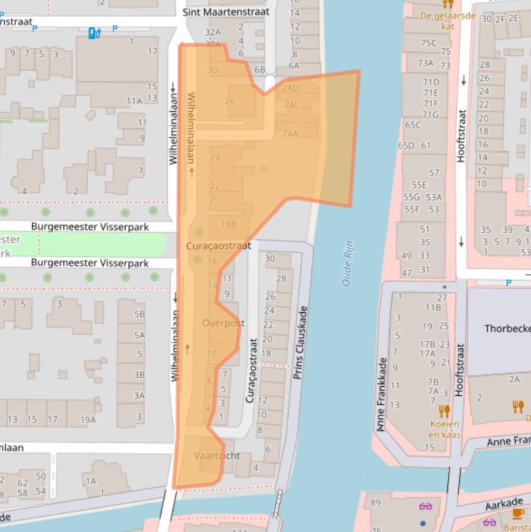 Kaart van postcodegebied 2405ED.