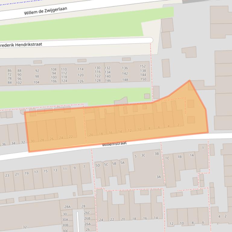 Kaart van postcodegebied 2405EJ.