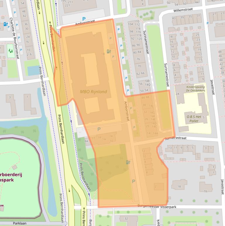 Kaart van postcodegebied 2405EN.