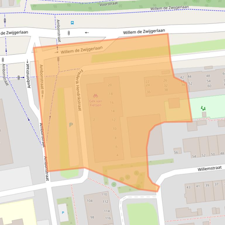 Kaart van postcodegebied 2405ES.